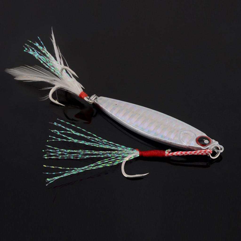 30 Pack Fishing Assist Hooks Strong Jigging Jig Hooks 12#14#16# Silver