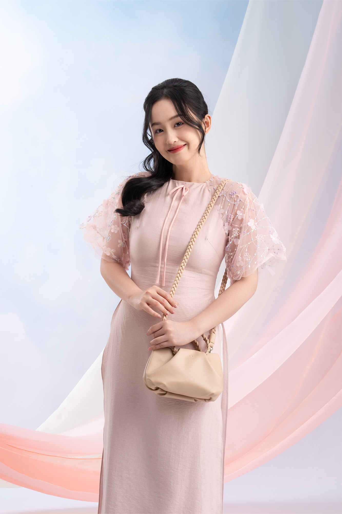 Túi Yuumy ( Thời trang nữ kiểu đám mây size 22  - Túi đeo chéo da Seasand YN257 )