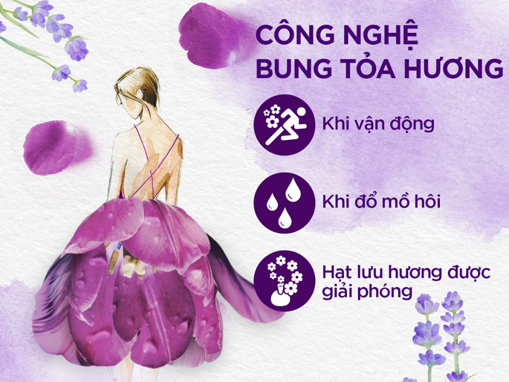 Nước xả vải Downy tinh dầu thiên nhiên hương hoa oải hương túi 3.5 lít