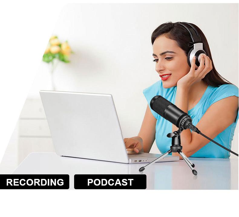 Micrô ghi âm USB Studio, Micro đến Tụ điện cho PC, PS4, Mac, Windows