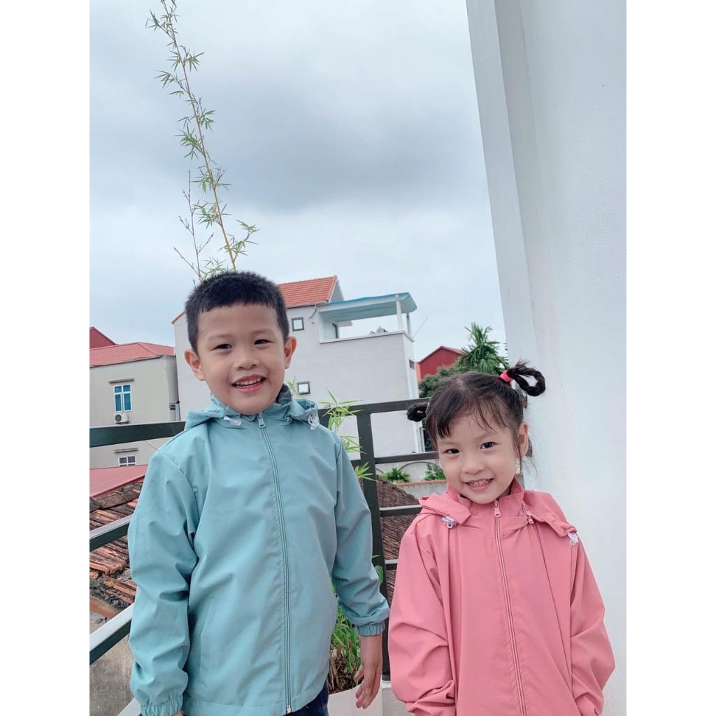 Áo khoác gió trẻ em hàng 2 lớp chống nước, chống gió cực tốt