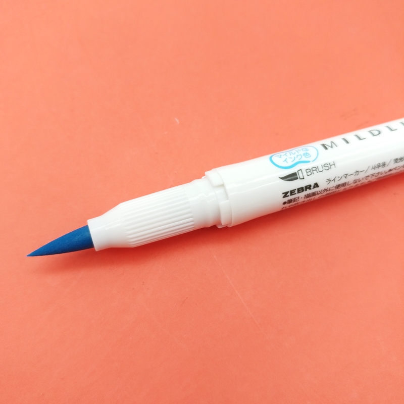 Bút Cọ 2 Đầu Zebra Mildliner Brush WFT8-MCYA - Mild Cyan