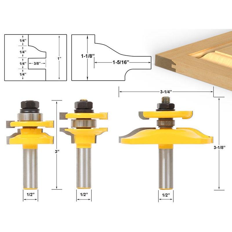 Mũi phay cánh tủ bếp cốt 12ly7 chất liệu hợp kim cao cấp