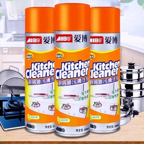 Bình Xịt Bọt Tuyết Tẩy Rửa Siêu Sạch Màu Cam Kitchen Cleaner Nhà Bếp 500ml