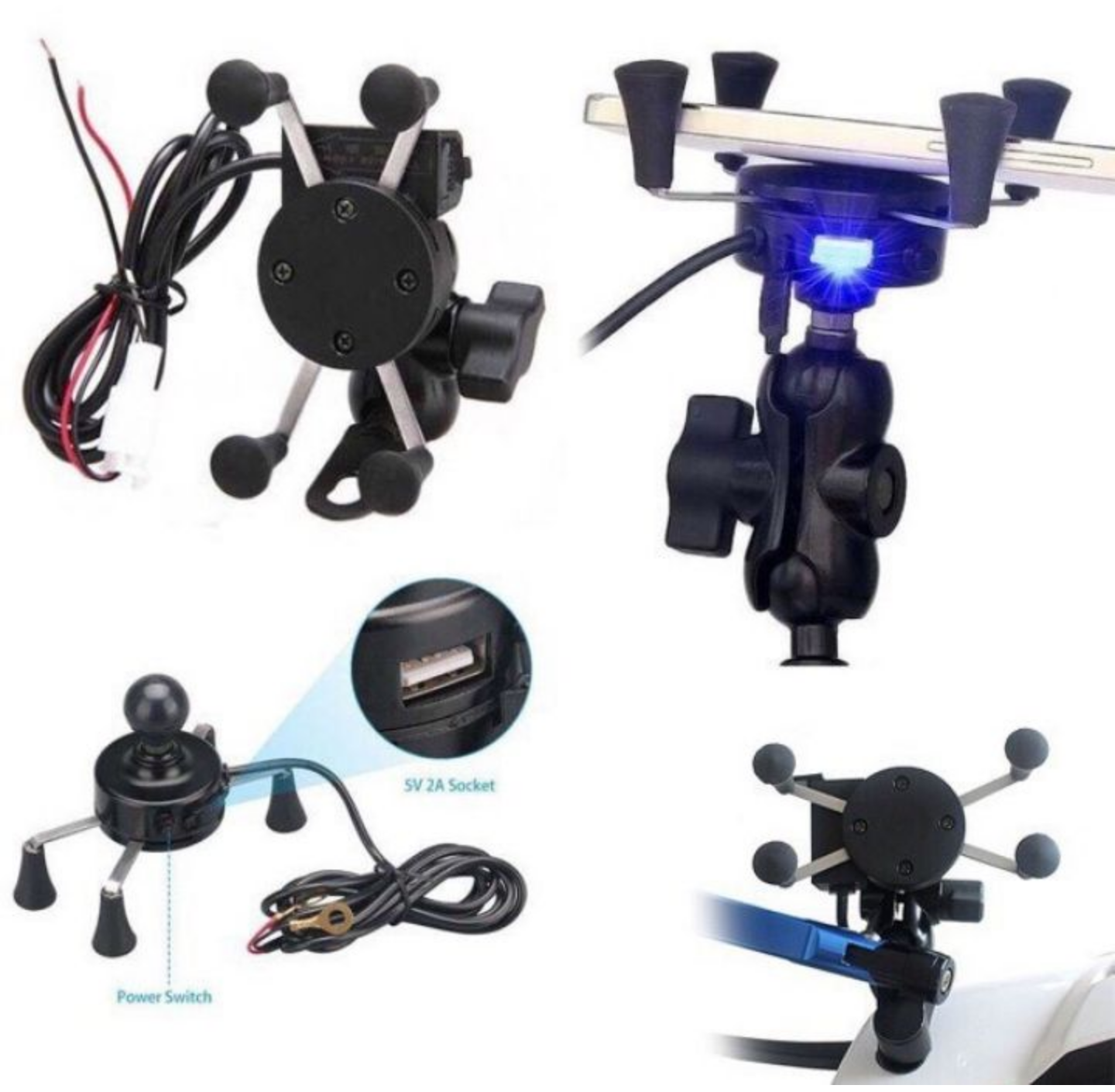 SIÊU GIÁ VỚI BỘ GIÁ ĐỞ KẸP ĐIỆN THOẠI KIÊM SẠC ĐIỆN THOẠI GẮN TRÊN XE MÁY CỰC CHẤT MẪU MỚI ĐỒ CHƠI XE MÁY ĐỈNH CAO