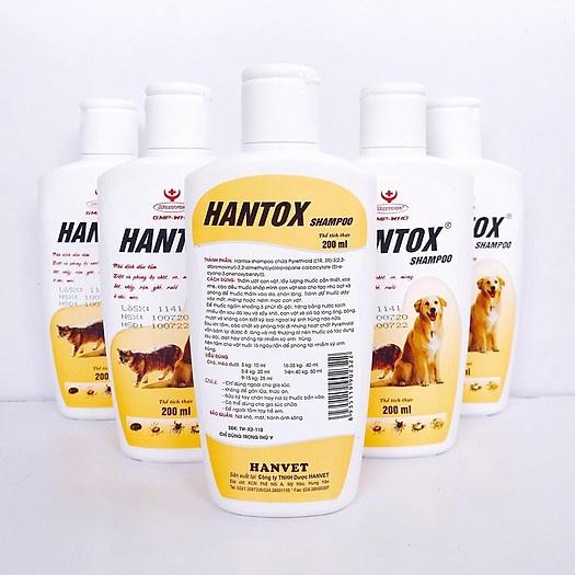 Sữa tắm Hantox Shampoo Hanvet cho chó mèo 200ml Trị Ve Rận Bọ Chét