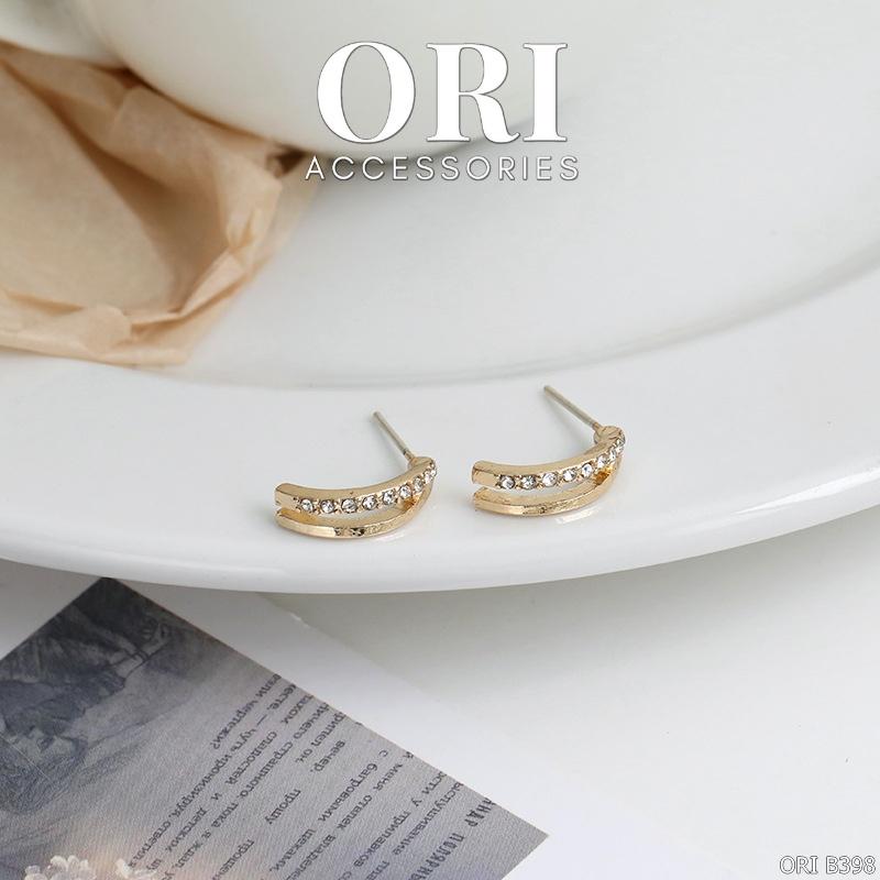 Bông tai nữ dáng nhỏ Basic Rings tinh tế thời trang ORI ACCESSORIES B398