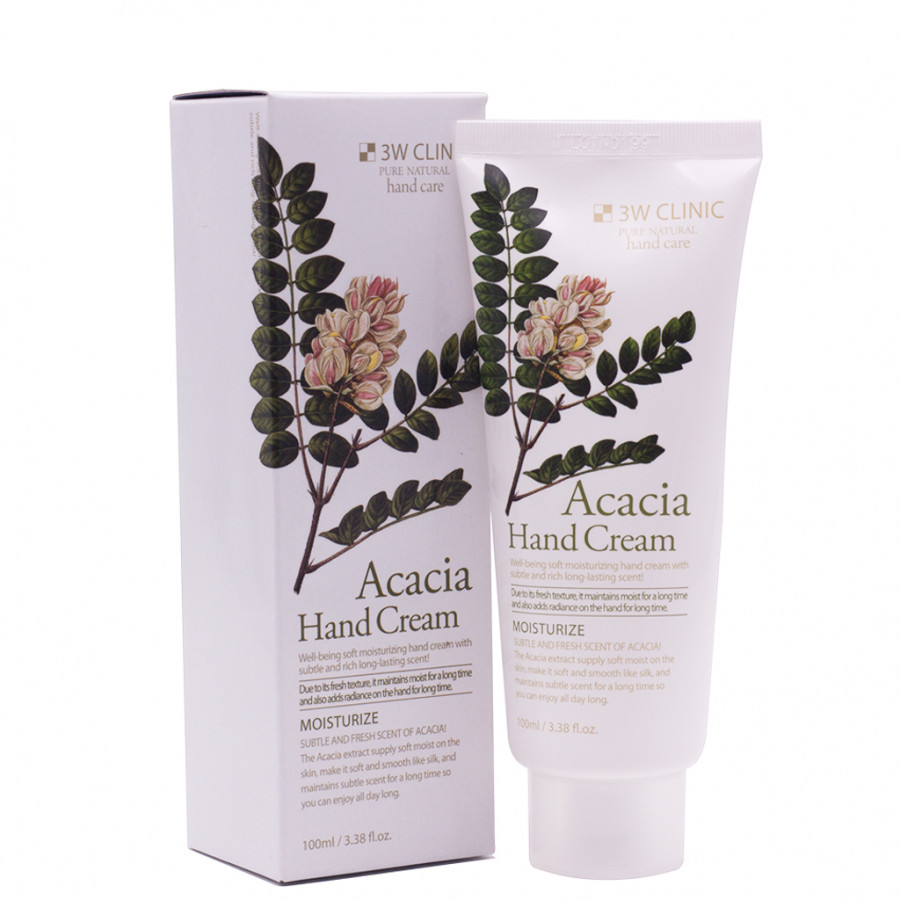 Kem dưỡng da tay thảo mộc Hàn Quốc cao cấp 3W Clinic Acacia Hand Cream (100ml) – Hàng chính hãng