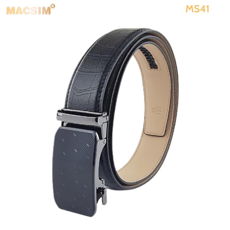 Thắt lưng nam -Dây nịt nam da thật cao cấp nhãn hiệu Macsim MS41