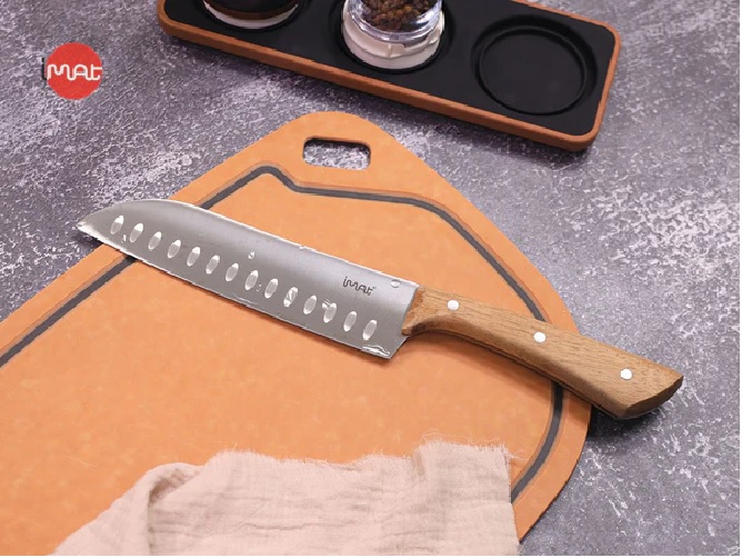 Dao Santoku 7&quot; cán gỗ iMat