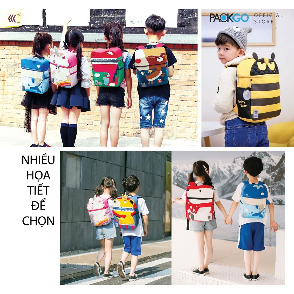 Balo cho Bé trai học Mầm non từ 04 tuổi BeddyBear - Dòng Cute Bag họa tiết Sư tử - Thiết kế chống gù lưng cho trẻ - Bảo hành chính hãng Beddy Bear 2 năm