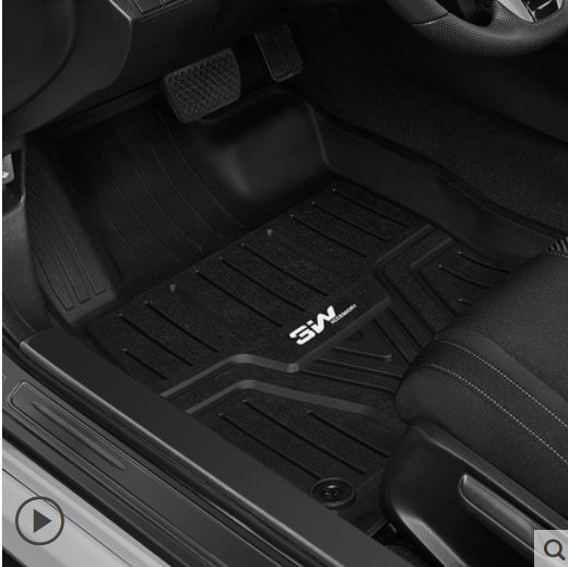 Thảm lót sàn xe ô tô HONDA CRV 2023+ Nhãn hiệu Macsim 3W chất liệu nhựa TPE đúc khuôn cao cấp - màu đen
