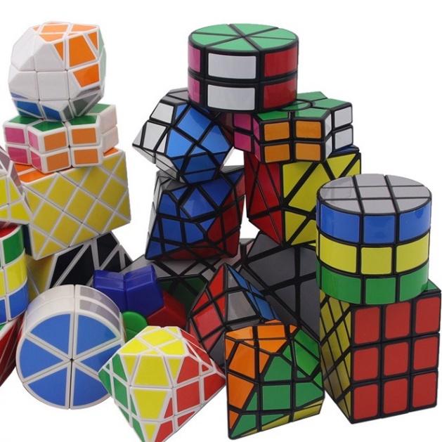 Bộ Sưu Tập Khối Rubik 2x2 3x3 4x4 5x5 Tam Giác Biến thể Viền đen cao cấp QiYi