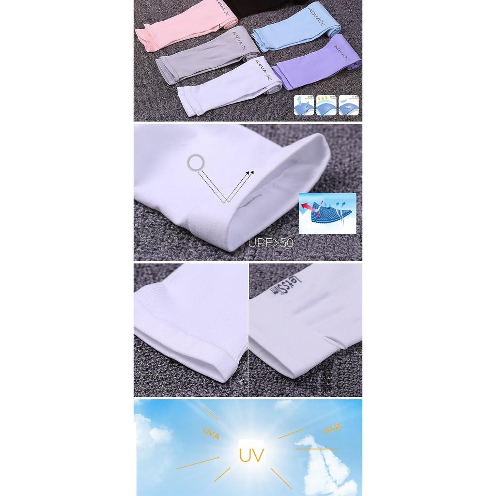 Set 2 đôi bao tay ống chống nắng giữ ấm xỏ ngón - Da