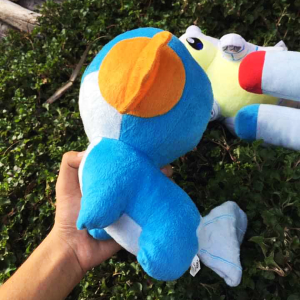 Gấu Bông Pokemon - Cá Mudkip Hệ Nước (35 Cm) Gb197 (Tặng 1 Móc Khóa Dây Da Pu Đính Đá Lấp Lánh)