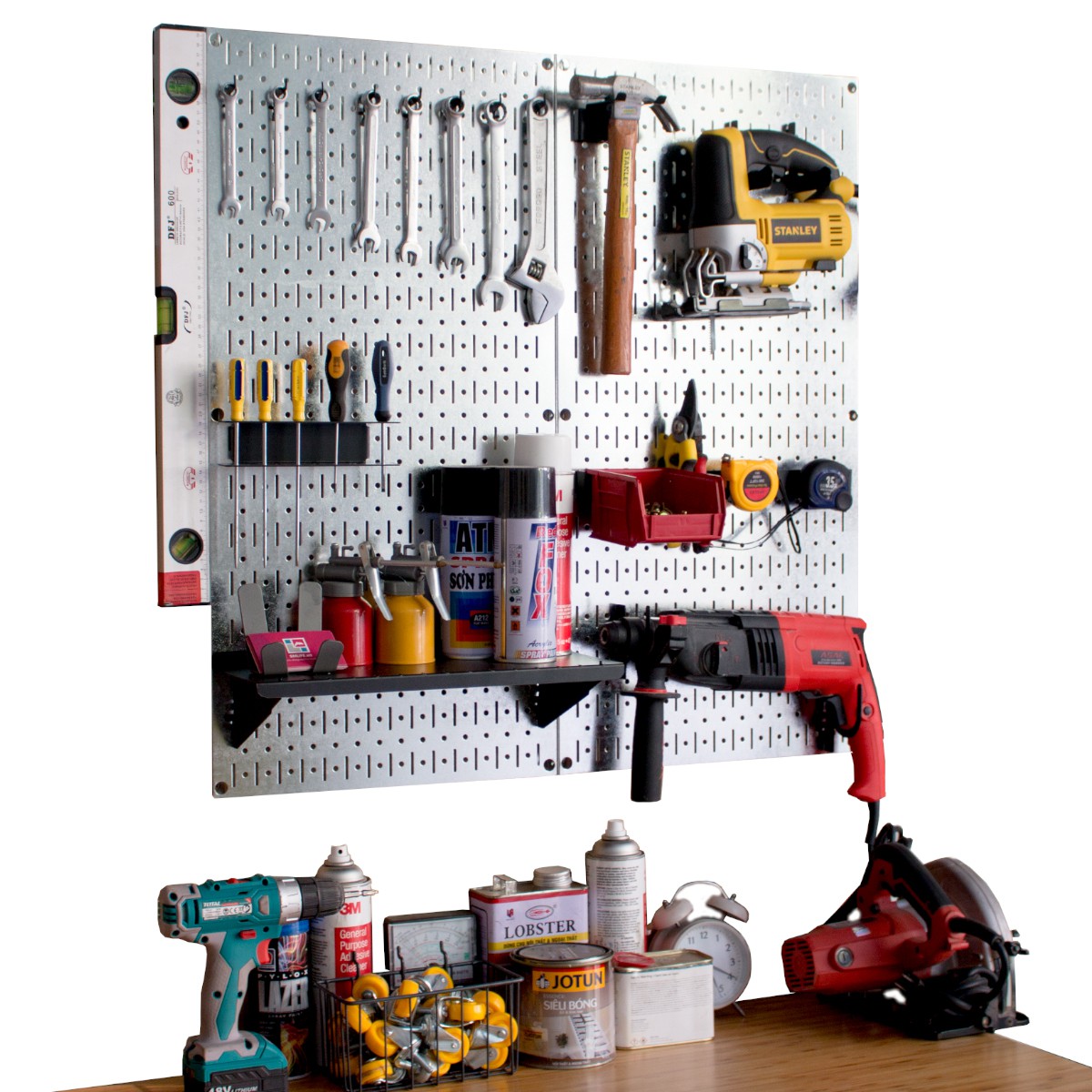 Khay Đựng Dụng Cụ Pegboard - Móc Treo Đồ Nghề Sử Dụng Với Bảng Treo Dụng Cụ Sửa Chữa Pegboard Cơ Khí SMLIFE