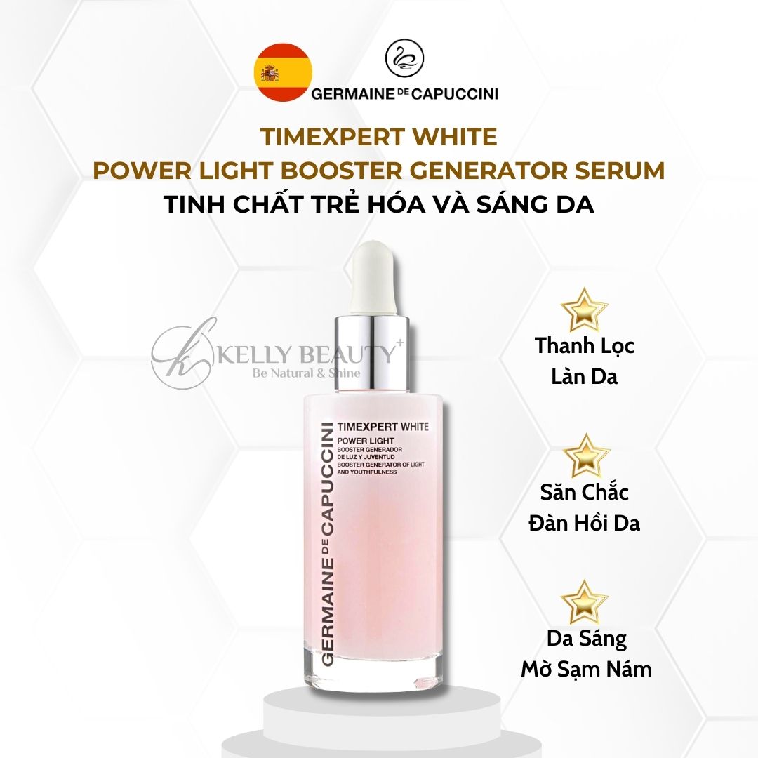 Tinh Chất Dưỡng Sáng Da Germaine TIMEXPERT WHITE Power Light - Thanh Lọc, Săn Chắc, Đàn Hồi Da | Kelly Beauty