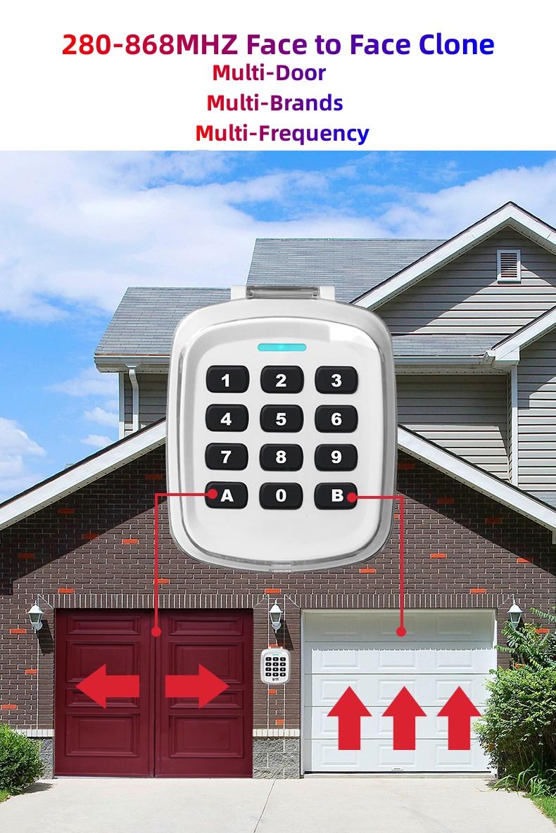 Dụng cụ mở cửa nhà để xe đa mã Nhập không cần chìa Bàn phím đa tần số