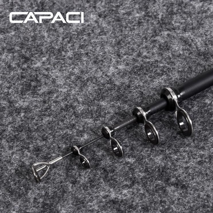 Cần lure rút gọn Capaci, chiều dài rút gọn 33cm-35cm phukiencaulure cần rút gọn câu lure cao cấp