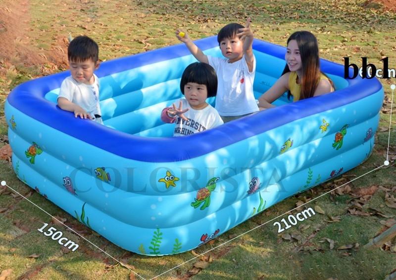 Bể bơi phao vuông kèm bơm điện cho bé