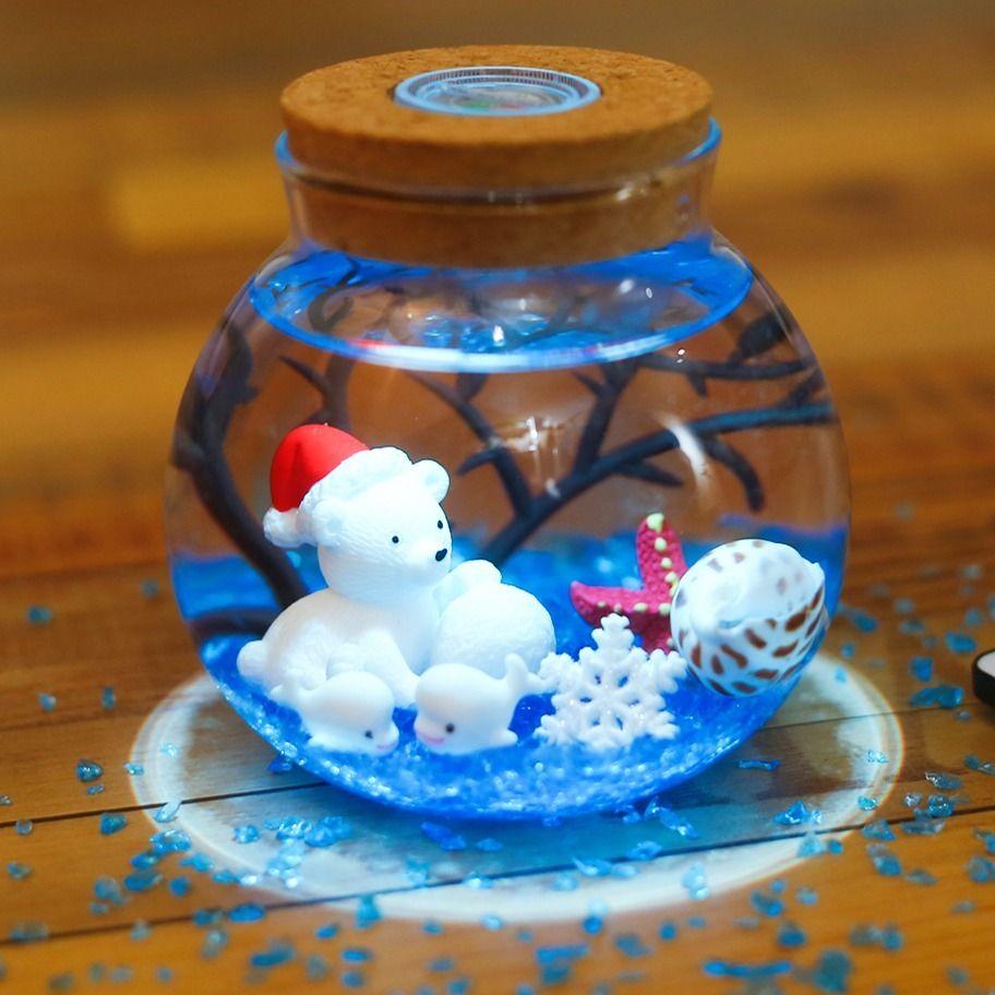 Mới Lạ LED RGB Đèn Ngủ Lãng Mạn Cá Biển Đá Đại Dương Bình Đèn Ngủ Cho Trẻ Em Bé Món Quà Giáng Sinh Trang Trí Phòng Ngủ