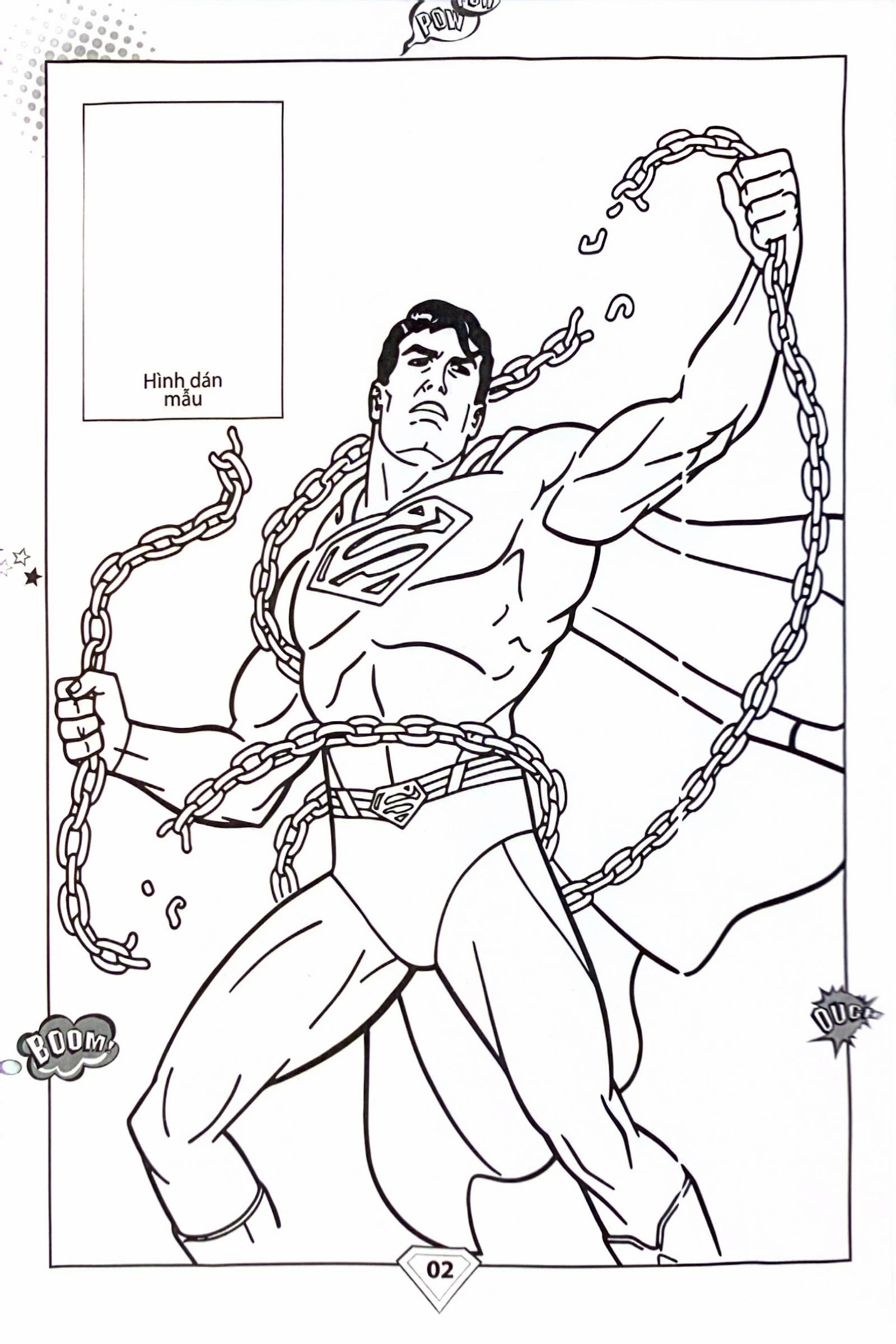 Dán hình và tô màu SUPERHERO SUPERMAN (Bìa Mềm)
