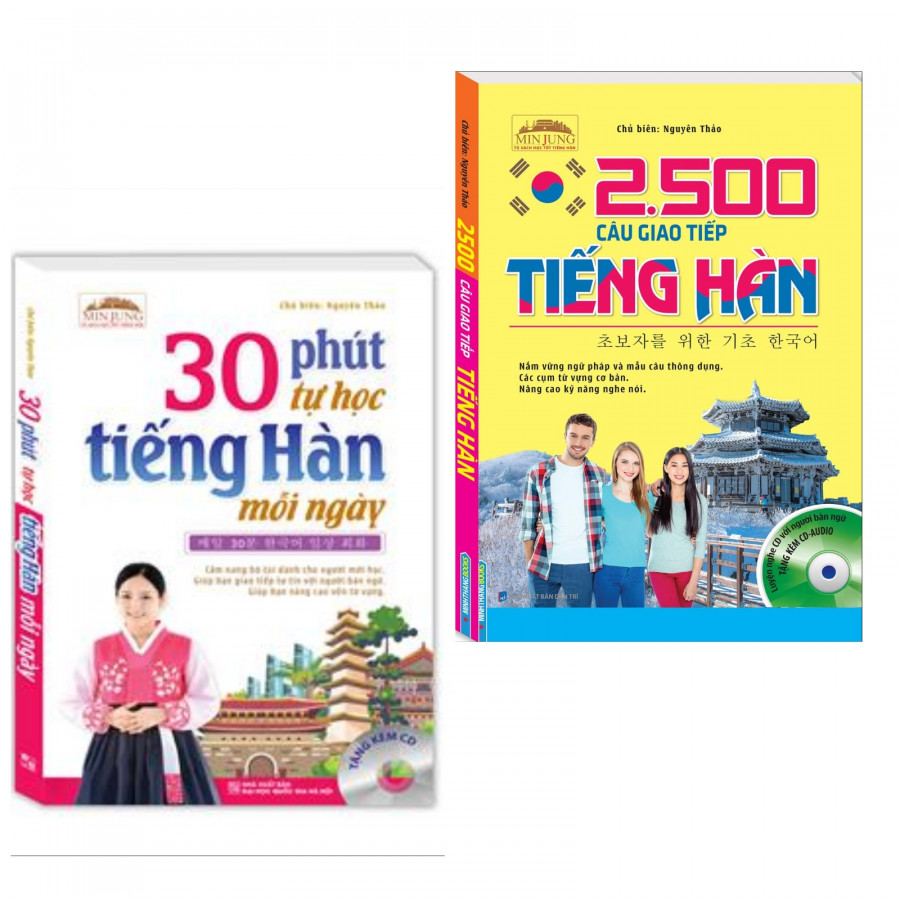 Combo Sách Học Tiếng Hàn: 30 Phút Tự Học Tiếng Hàn Mỗi Ngày + 2500 Câu Giao Tiếp Tiếng Hàn-Tặng Bookmark PĐ