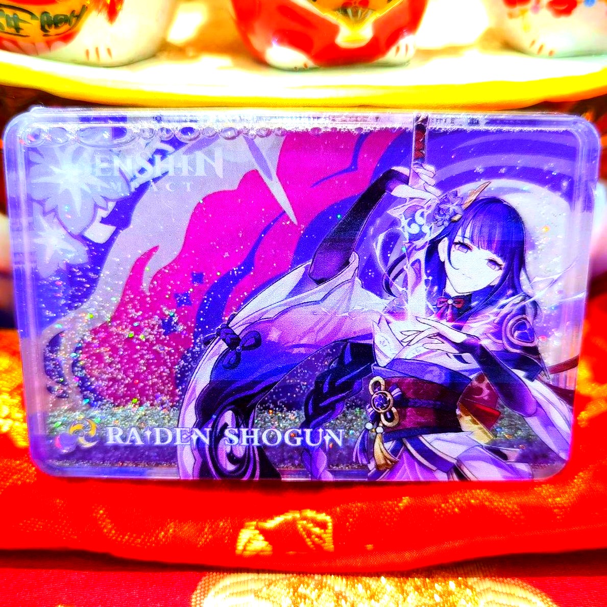 Thẻ LIM Tranh cát RAIDEN SHOGUN trong Game Genshin Impact nữ kiêm khách lôi hệ hiệu ứng Secret Rare 2120 NF 1