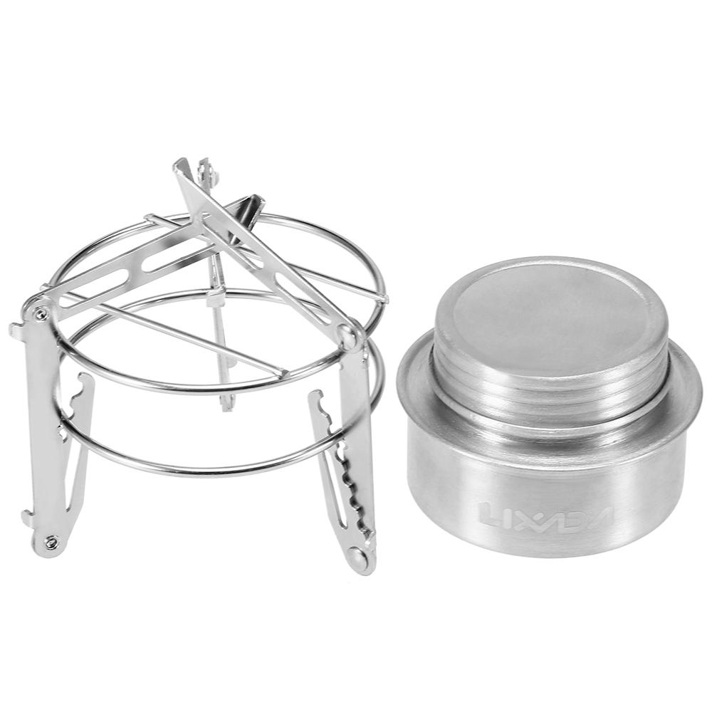 Set Bếp Cồn Và Lá Chắn Gió Và Giá Đỡ Cắm Trại Dã Ngoại Ngoài Trời