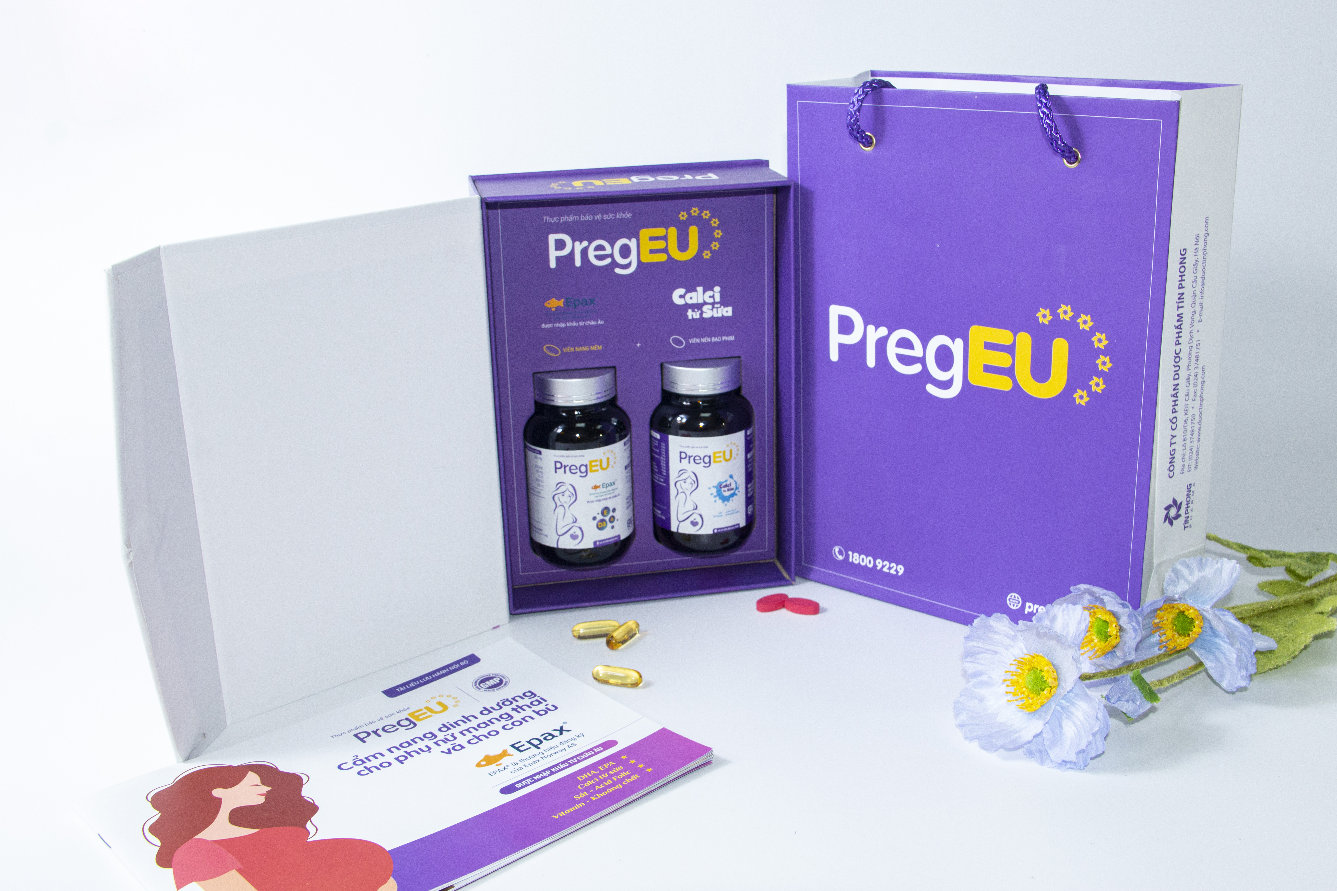 Viên bổ tổng hợp PregEU - hỗ trợ cho phụ nữ dự định hoặc đang mang thai và cho con bú