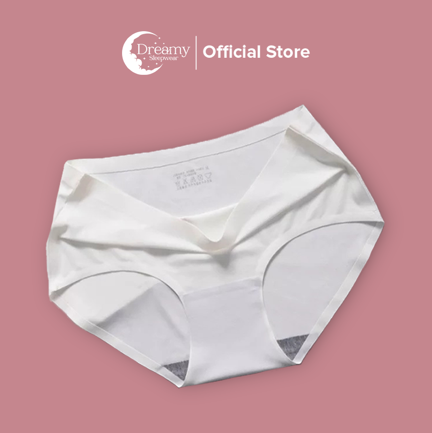Combo 5 quần lót su nữ trơn không đường may thoáng mát mềm mịn Dreamy màu trắng - QS02-06