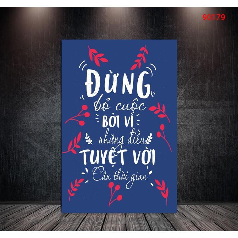 Tranh treo tường Động lực 3D/gỗ MDF Hàn Quốc chống ẩm mốc, mối mọt