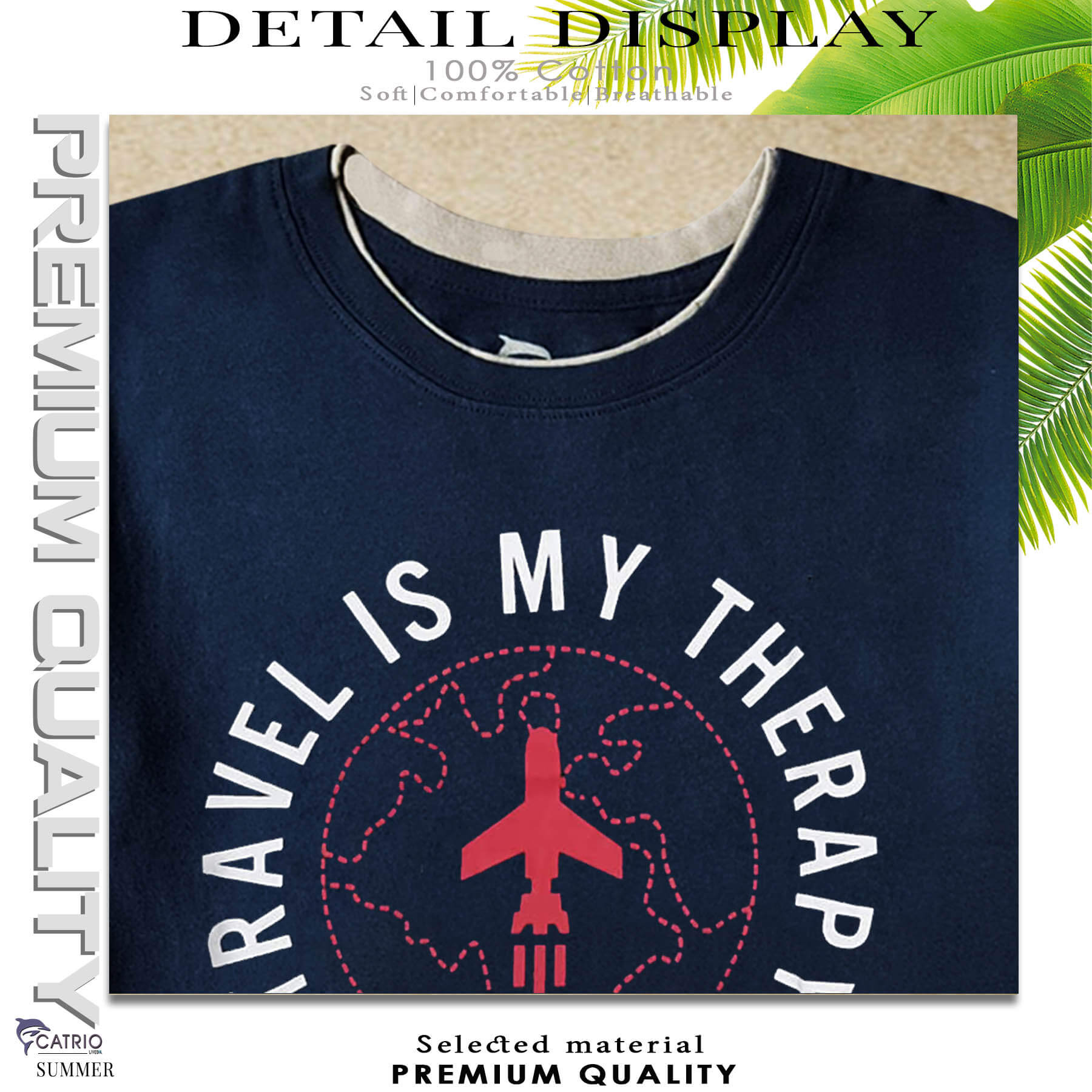 ÁO THUN BÉ TRAI NGẮN TAY CATRIO hình tên lửa therapy, màu NAVY là áo phông trẻ em từ 5 tuổi đến 12 tuổi thuộc BST quần áo trẻ em CATRIO du lịch hè năm 2021