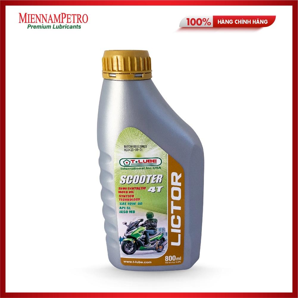 Dầu Nhớt Tlube Lictor Scooter SL SAE 10W-40 0.8L MiennamPetro Bảo Vệ Liên Tục Động Cơ Xe Máy Tay Ga Tiết Kiệm Nhiên Liệu