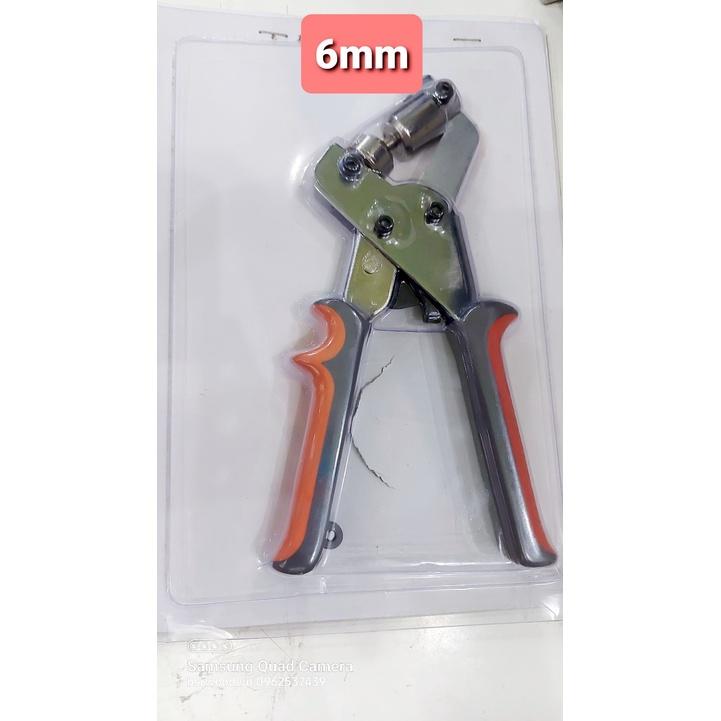 Kìm bấm khoen mắt cáo Size 6mm (dùng cho khoen 6ly bằng nhôm,sắt,thau mỏng) Chuyên bấm bạt hiflex, túi giấy