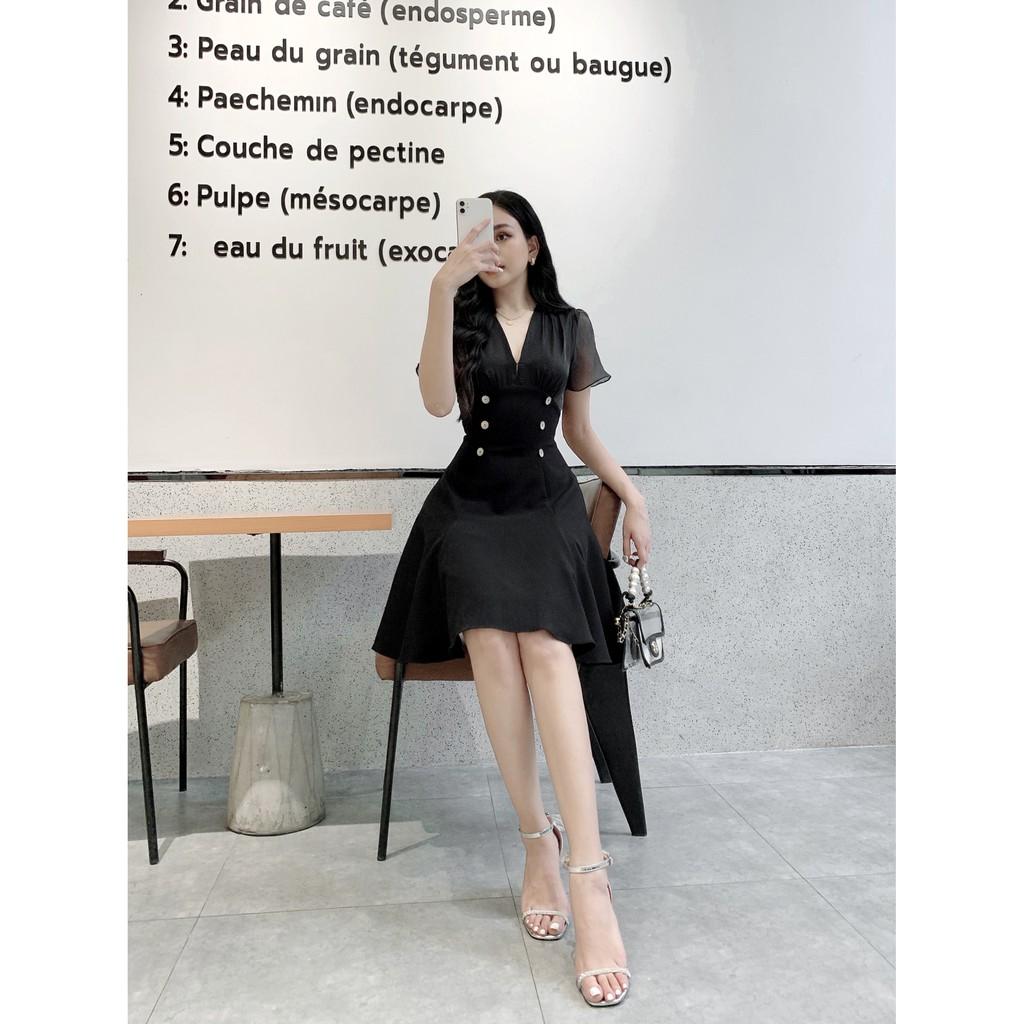 Váy phối tơ cúc bạc_1VA1028DE_Lep'