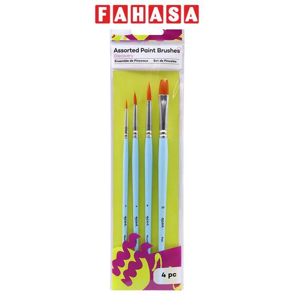 Bộ 4 Cọ Vẽ Màu Nước Màu Acrylic - Mont Marte BMHS0040