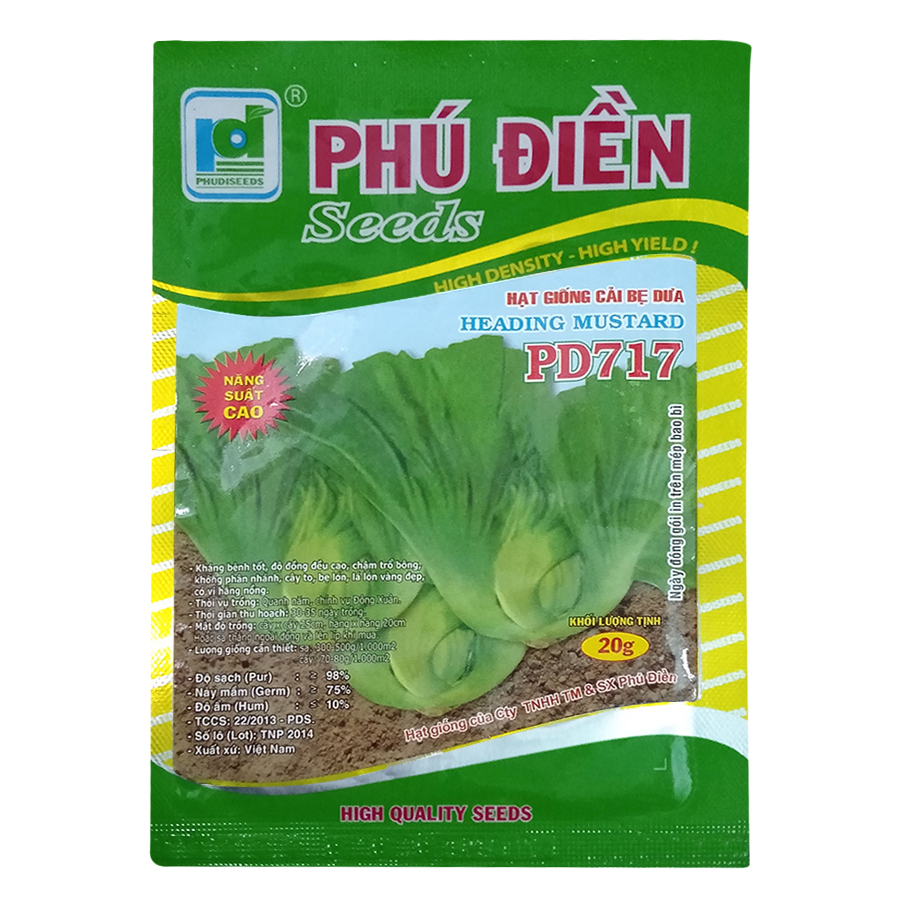 Bộ gói hạt giống Cải bẹ dưa