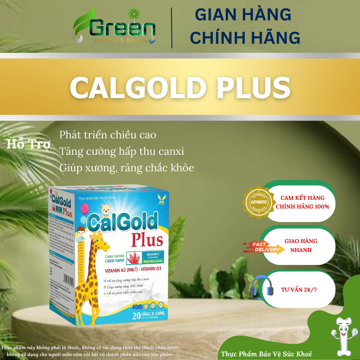 [TPBVSK] CALGOLD PLUS - Bổ sung canxi từ tảo biển đỏ (Nhãn con hươu)