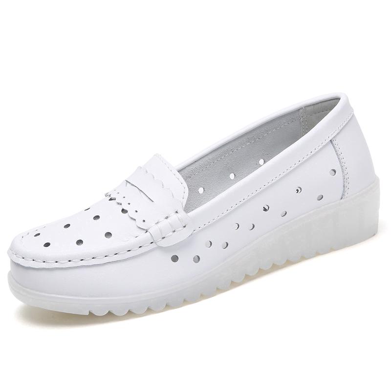2020 Fashion women outdoor white single sneakers casual nurse shoes