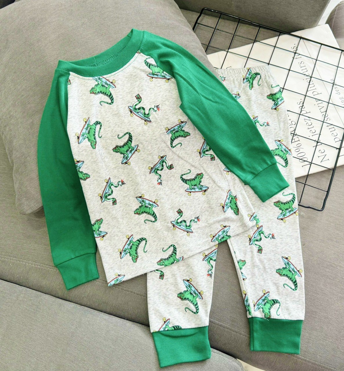 Đồ bộ bé trai, bộ ngủ dài tay cho bé trai size 8-25KG chất thun cotton mềm mịn mát