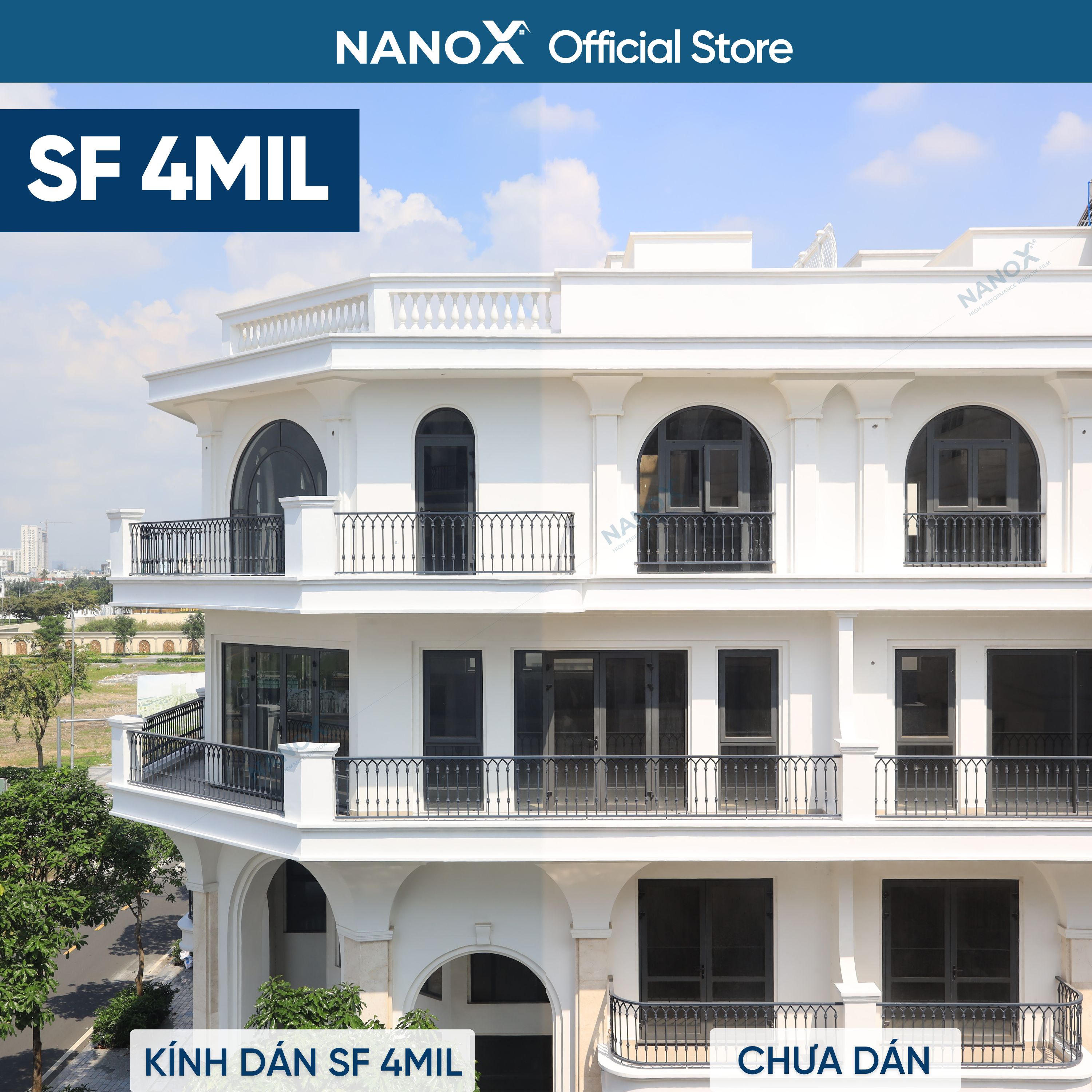 Phim bảo vệ kính trong suốt NanoX SF 4MIL, giấy dán bảo vệ kính, chống xước, chống vỡ, nổ kính cường lực