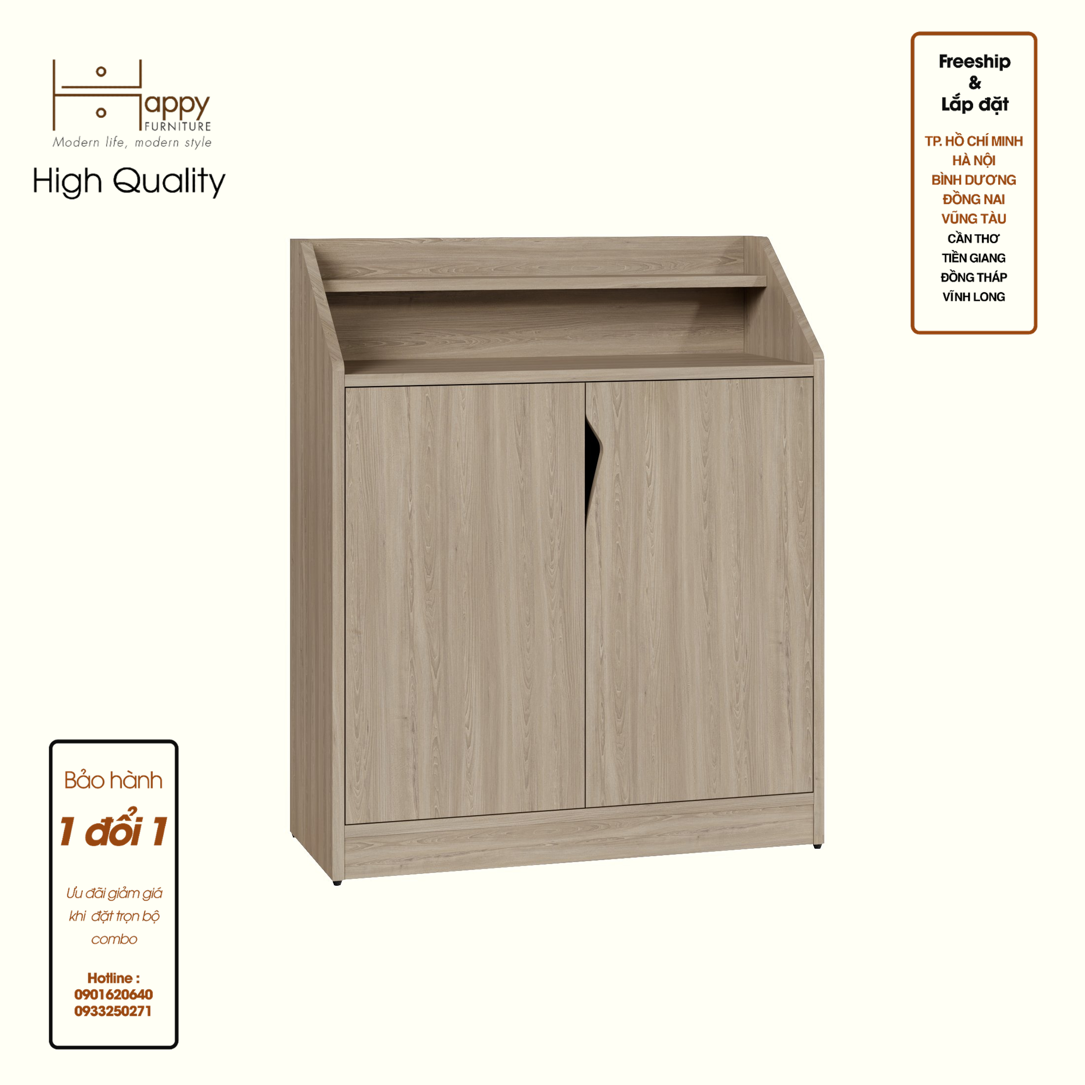 [Happy Home Furniture] WINNI, Tủ giày 2 cánh mở, 74cm x 34cm x 90cm ( DxRxC), TCM_155