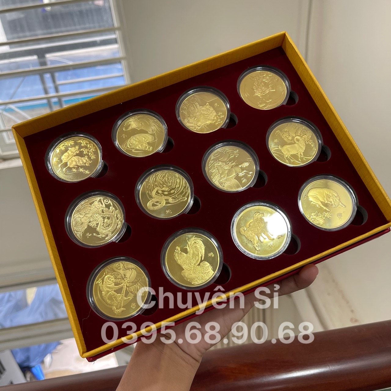 Hộp Bộ Xu 12 Con Giáp Sang Trọng, Đẹp Lấp Lánh