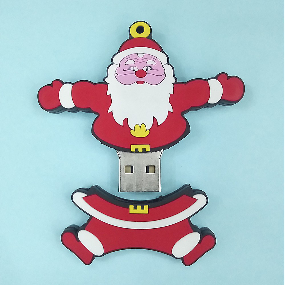 Quà tặng giáng sinh USB 16GB Hình Ông Già Noel (Đỏ)