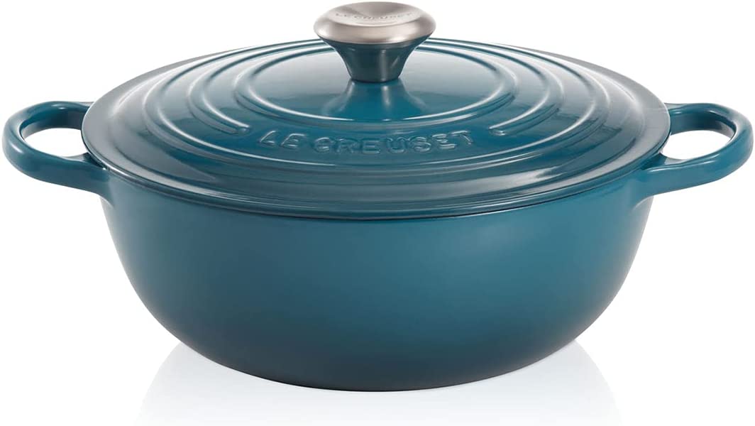 Nồi Gang sâu lòng LE CREUSET La Marmite Deep Teal 26cm Hàng Chính Hãng