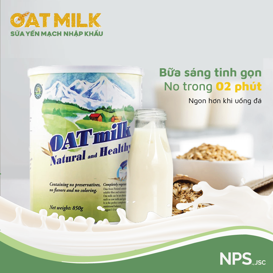 Sữa thực vật hữu cơ nhập khẩu Đài Loan Oat Milk thon gọn vóc dáng