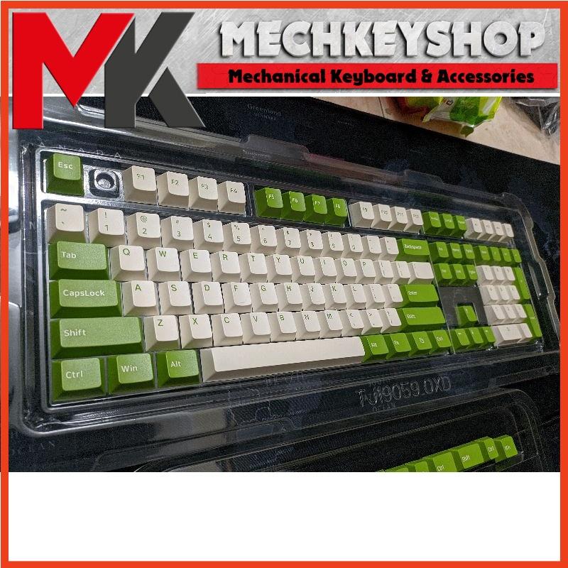 Bộ nút keycap NJ Matcha Trà xanh 152 phím PBT Double shot