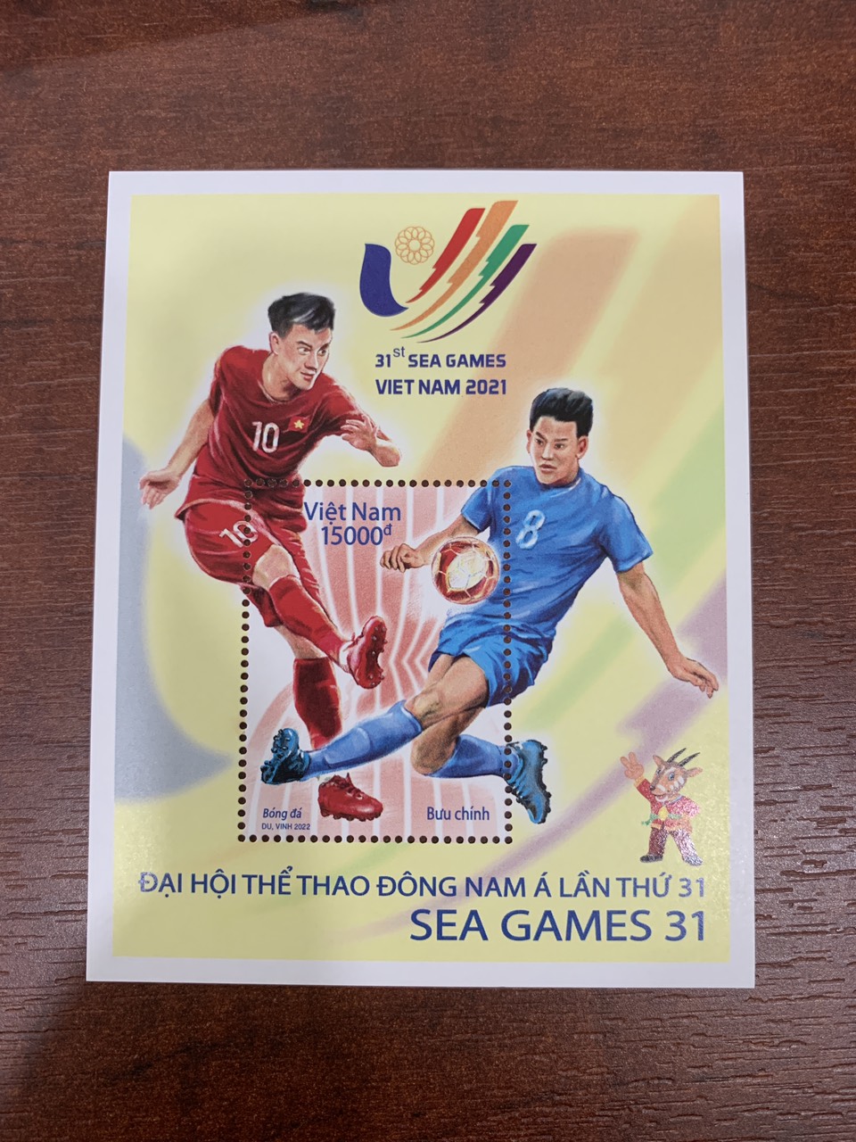Bộ sưu tầm mới phát hành Block tem Sea Game bóng đá Việt Nam 2022
