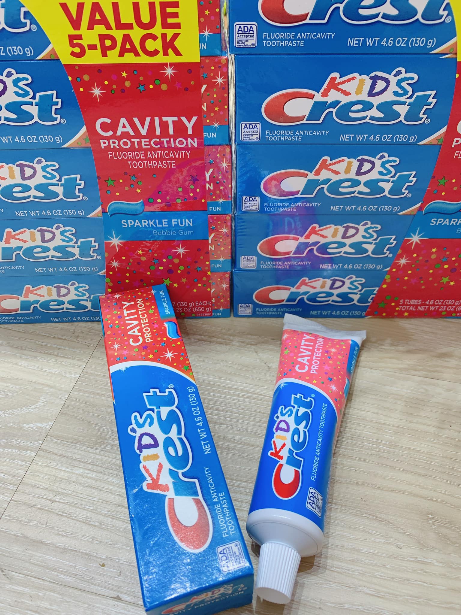 KEM ĐÁNH RĂNG CR.EST KID’S  CAVITY PROTECTIN 130g CỦA MỸ - 1 TUÝP ( KHÔNG XUẤT HÓA ĐƠN ĐỎ )